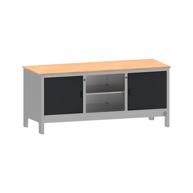 établi industriels Ecoblox 2 porte battante 6 rayons