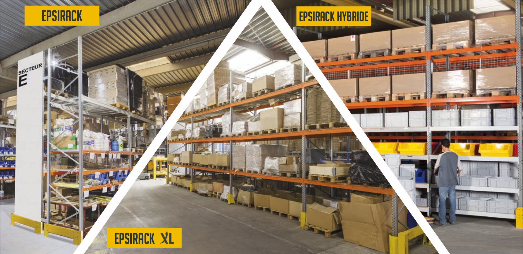 Rayonnage industriel lourd EPSIRACK EPSIRACK XL EPSIRACK hybrid .