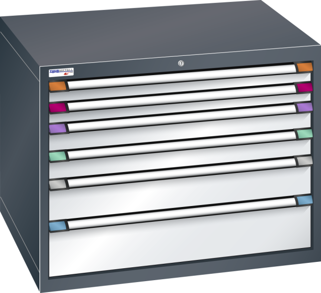 Armoire à tiroir gris RAL 502