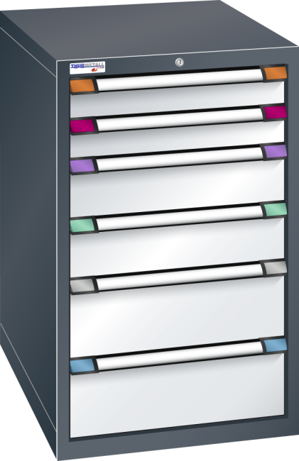 Armoire à tiroir gris RAL 502