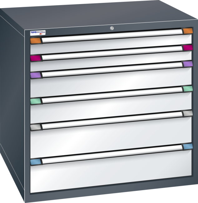 Armoire à tiroir gris RAL 502