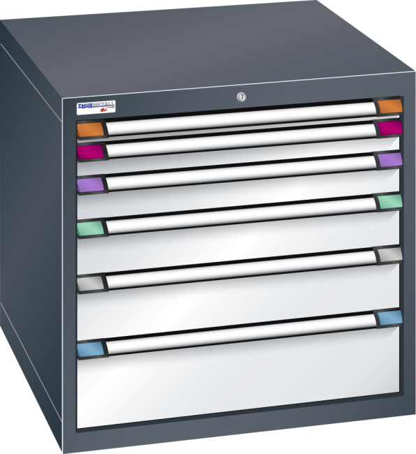 Armoire à tiroir gris RAL 502