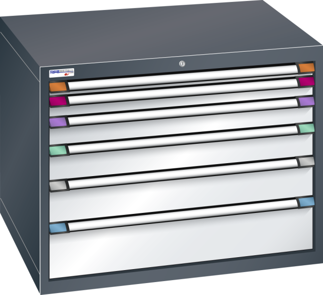 Armoire à tiroir gris RAL 502