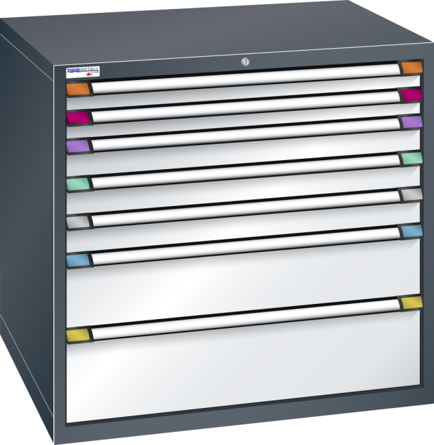 Armoire à tiroir gris RAL 502