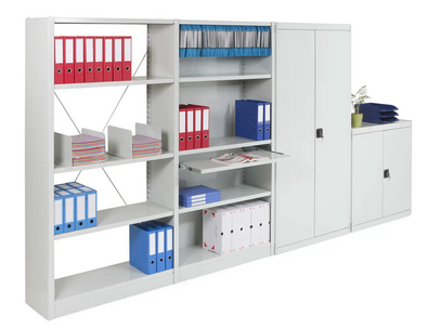 rayonnage industriel pour stocker classer ou conserver sur des étagères ouverte ou avec porte battante